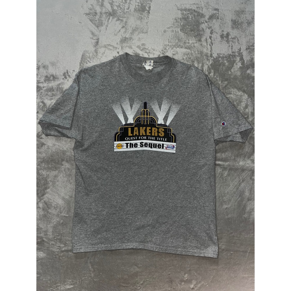 Vintage Y2K Champion LA Lakers The Sequel Quest for the Title T Shirt Mens L